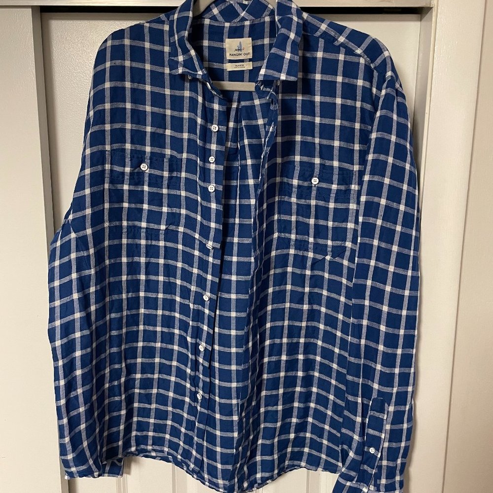 johnnie-O Hangin' Out Checkered Button-Down Long Sleeve Shirt